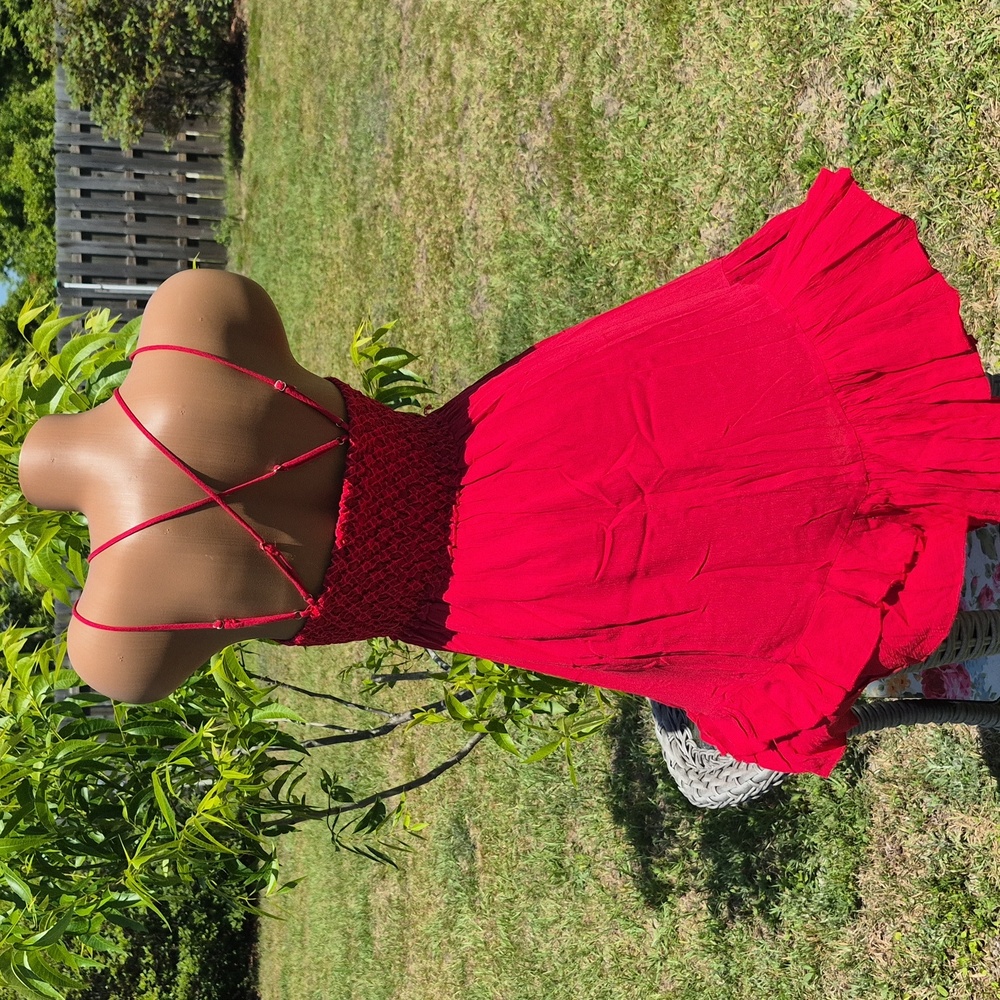 `ღ´- ♥ -`ღ´ Stunning Red Lace Front Dress `ღ´- ♥ -`ღ´ - Picture 11 of 17